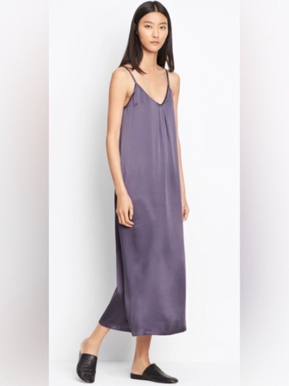 Vince Silk Purple Midi Dress XS